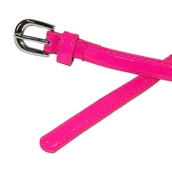 CTM Women's Skinny 1/2 Inch Dress Belt - Picture 2 of 4